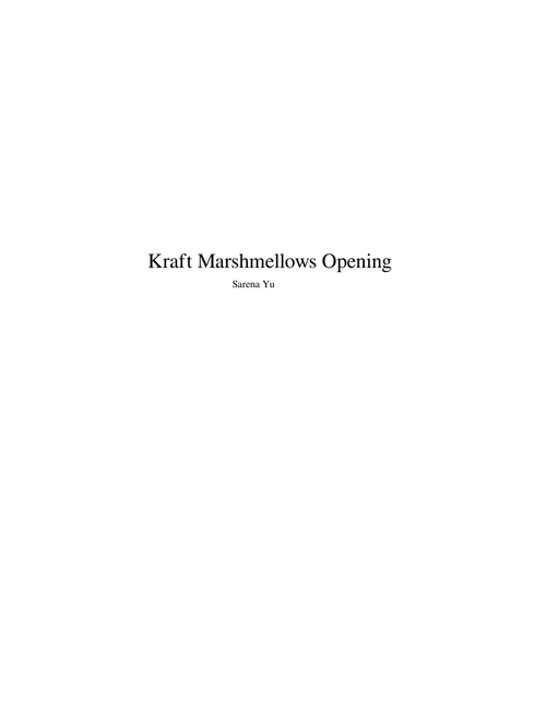 Kraft Marshmellows Opening