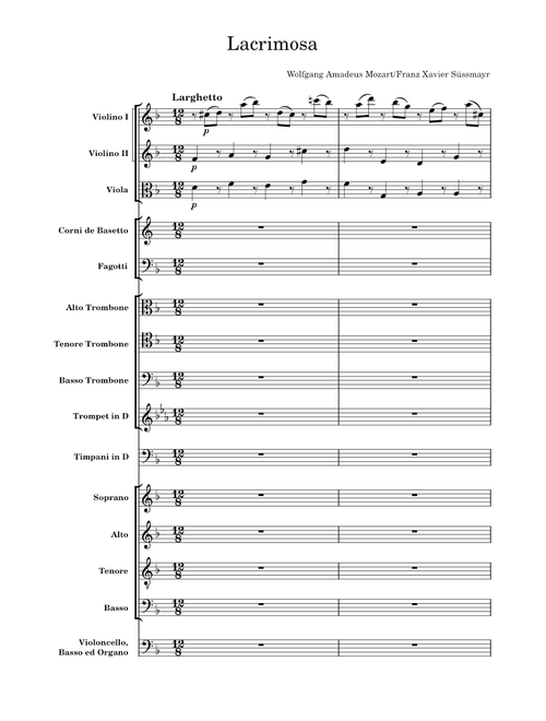Requiem in D Minor, K. 626, III. Sequentia: Lacrimosa - W. A. Mozart