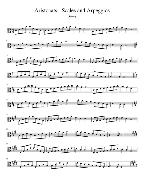 Aristocats - Scales and Arpeggios(EWMS Violas)