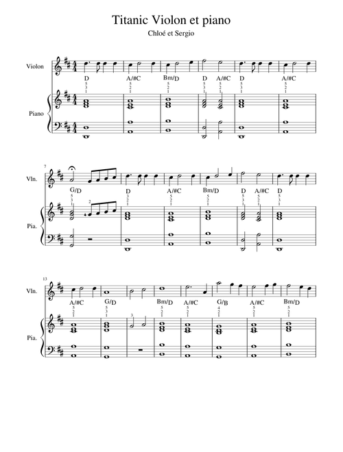 Titanic Violon et piano
