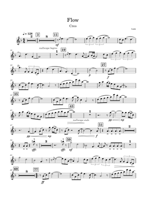 Flow – Creo Sheet Music for Saxophone tenor, Violin, Bass guitar, Drum ...