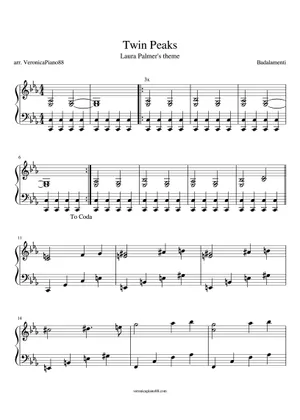 Twin Peaks Theme Sheet Music for Piano (Solo) easy | MuseScore.com Twin Peaks Theme Sheet Music for Piano (Solo) easy | MuseScore.com