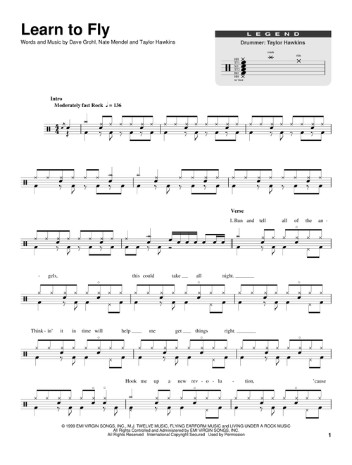 Learn To Fly - Foo Fighters (Drum Transcription)