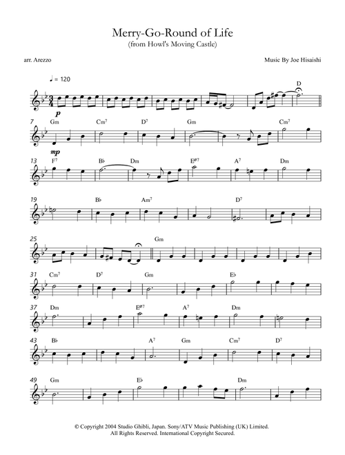 Merry-Go-Round Of Life (Arr. Arezzo Music) - Kumiko (Lead Sheet - Fake Book)