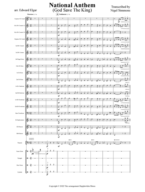 National Anthem: God Save The King (Arr. Nigel Simmons) (Brass Band)