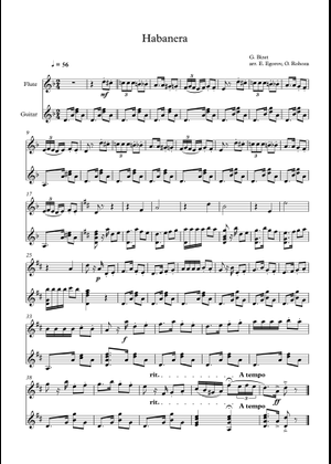 Habanera – Georges Bizet Sheet Music for Flute (Woodwind Duet ...