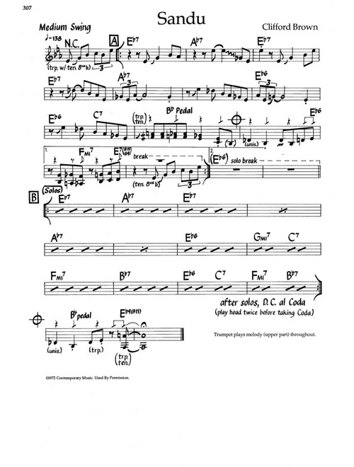 Sandu - Lead Sheet (Arr. Clifford Brown) (Lead Sheet - Fake Book)