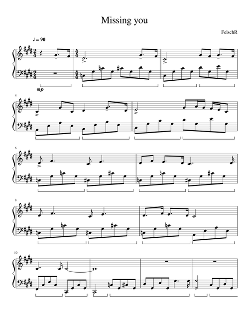 Missing you (E major)