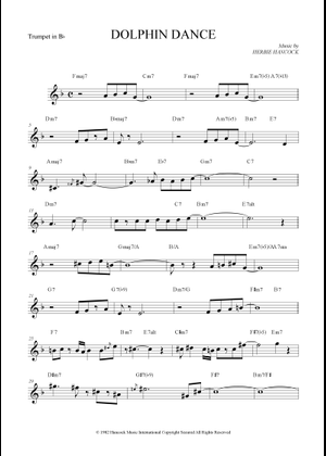 Dolphin dance - Herbie Hancock Sheet Music with Chords for Bass