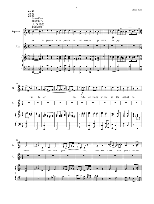 Jubilate in C - James Kent