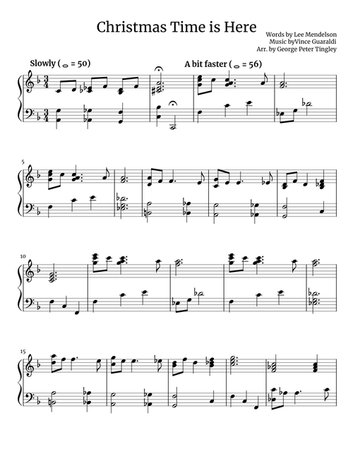 Christmas Time is Here A Charlie Brown Christmas Arr. by George Tingley