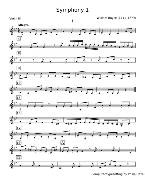 Symphony No.1 in B-flat major - William Boyce
