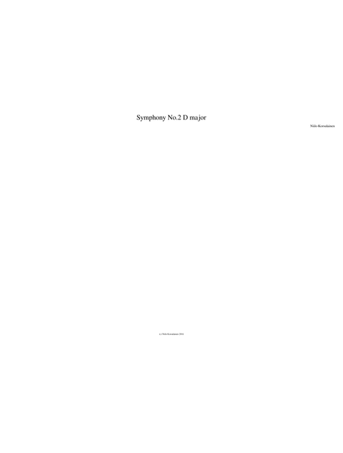 Symphony No. 2 D major Op. 24