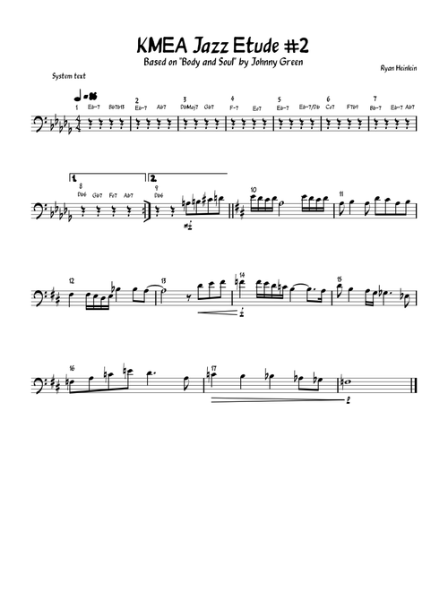 KMEA Jazz Etude #2