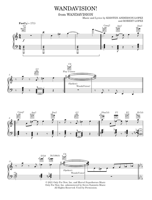 WandaVision! - Kristen Anderson-Lopez & Robert Lopez (Piano-Vocal-Guitar)