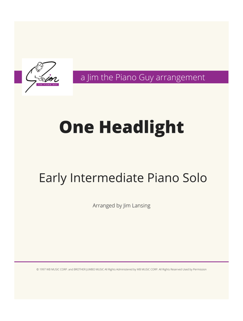 One Headlight (Arr. Jim Lansing) - The Wallflowers (Easy Piano)