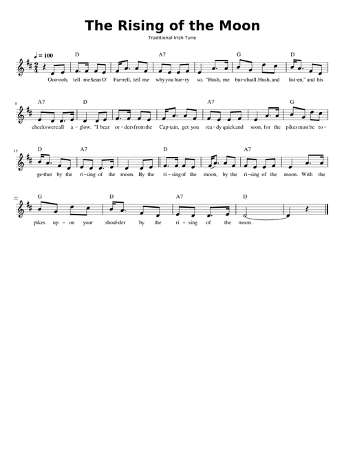 The Rising of the Moon – Misc tunes The Rising of the Moon