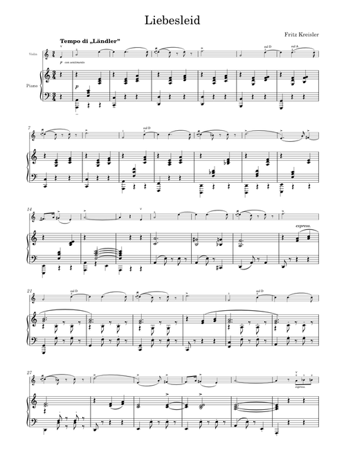 Liebesleid - Fritz Kreisler