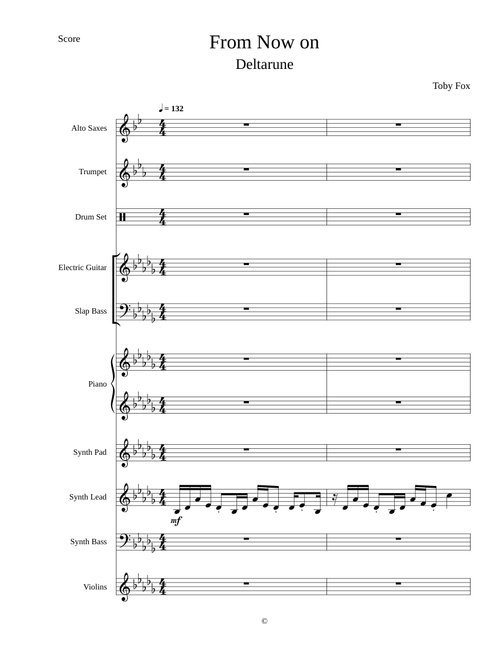 From Now on (Deltarune) - Transcribed Score