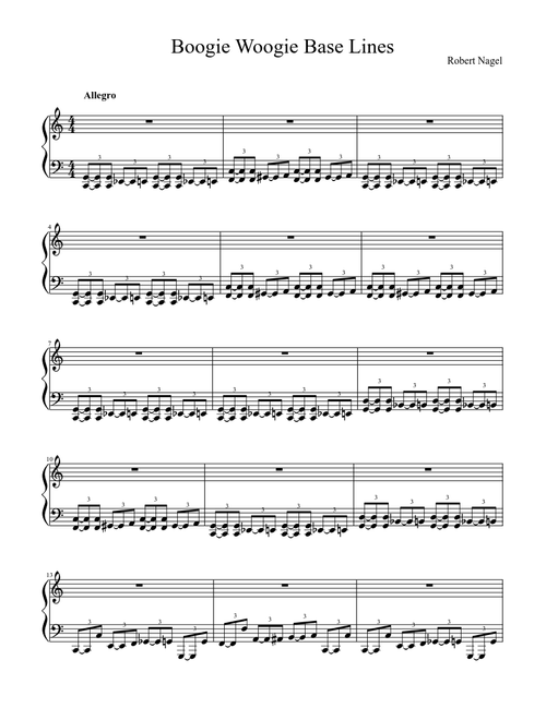 Some Boogie Woogie bass lines.