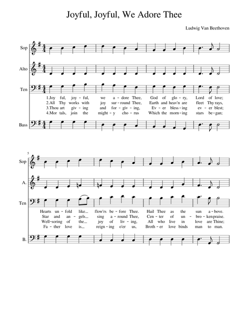 Joyful, Joyful, We Adore Thee