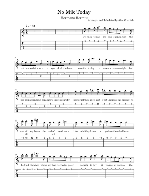 No milk today – Hermans Hermits