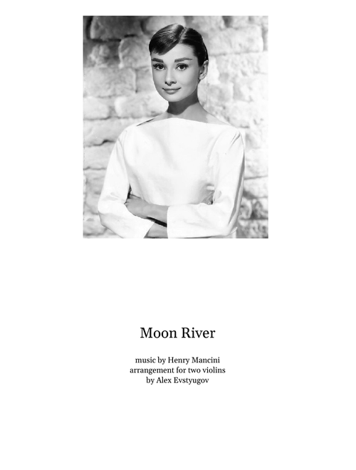 Moon River — H. Mancini — easy violin — solo or duet