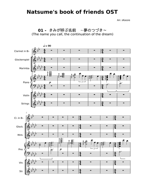 Natsume's book of friends OST – Makoto Yoshimori UNFINISHED