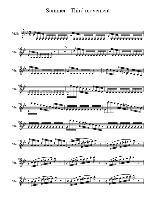 Summer - Third movement