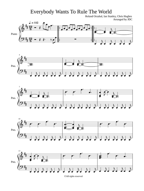 Everybody wants to rule the world – Tears for Fears