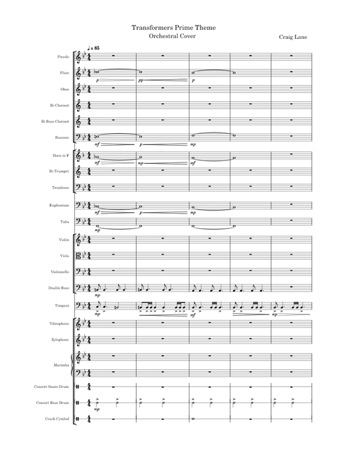 Transformers Prime Theme Orchestral Cover