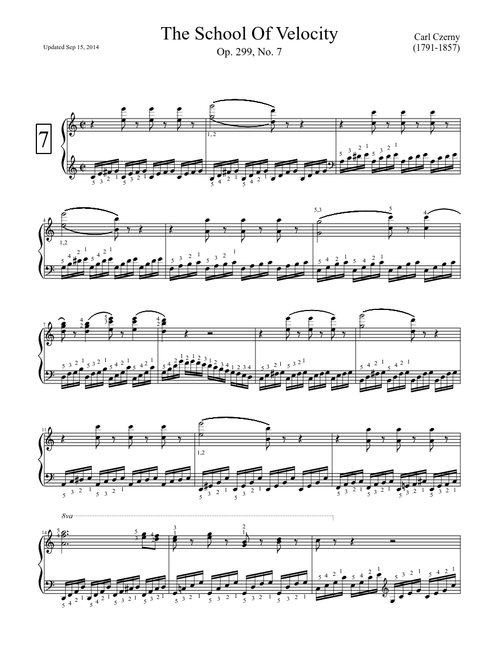 Czerny - School Of Velocity - Op. 299 No. 7