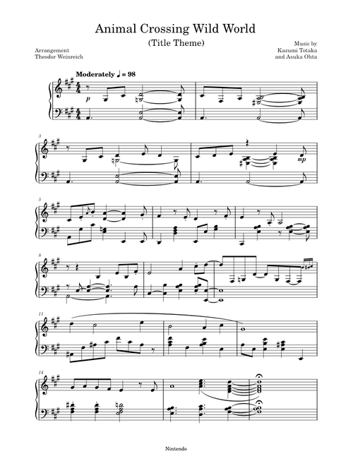 Animal Crossing Wild World (Title Theme)