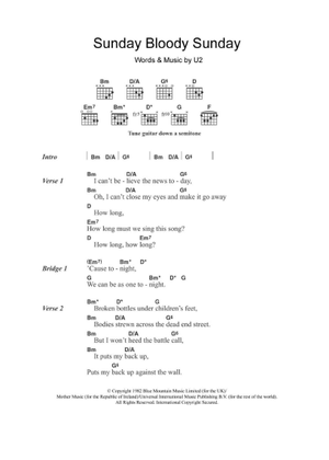 Play Official version of I will follow Sheet Music by U2 for