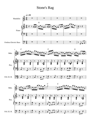 Stone's Rag Sheet Music with Chords for Piano (Solo) easy | MuseScore.com