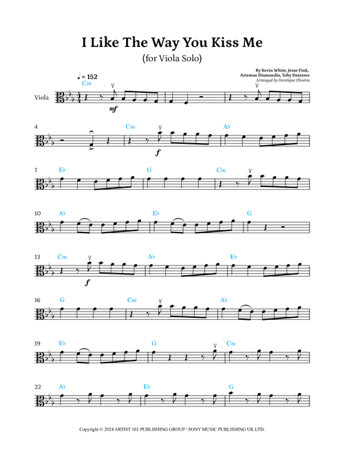 I Like The Way You Kiss Me (Arr. Henrique Oliveira) - Artemas (Viola Solo)
