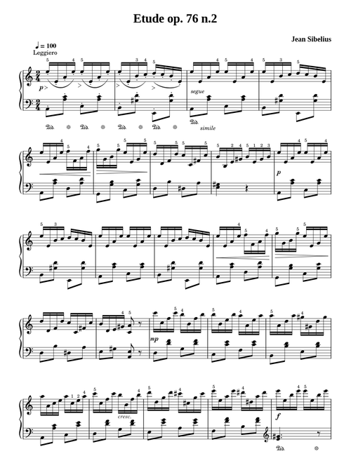 Jean Sibelius - Etude op. 76 n.2