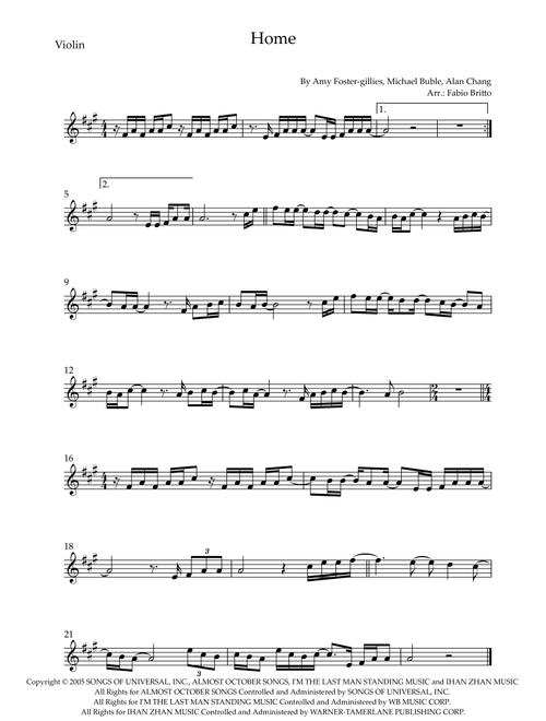 Home (Arr. Fabio Britto) - Blake Shelton (Violin Solo)