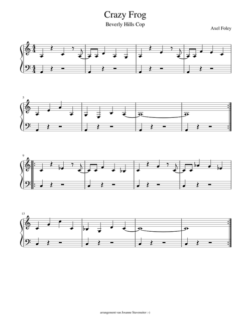 Crazy Frog piano solo