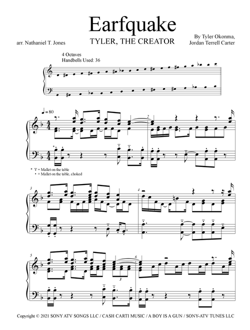 Earfquake (Arr. Nathaniel T. Jones) - Jordan Terrell Carter, Tyler Okonma (Handbell)