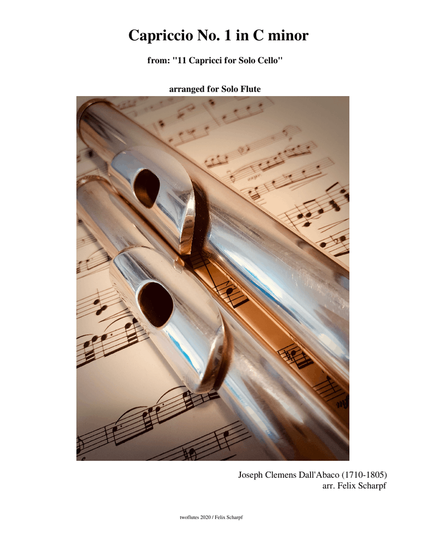 Dall'Abaco, Joseph Clemens Capriccio No.1 for Solo Flute Sheet music