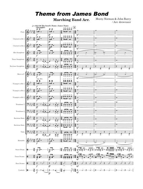 James Bond Theme : Marching Band Arr.