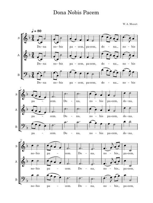 Dona Nobis Pacem by W.A. Mozart