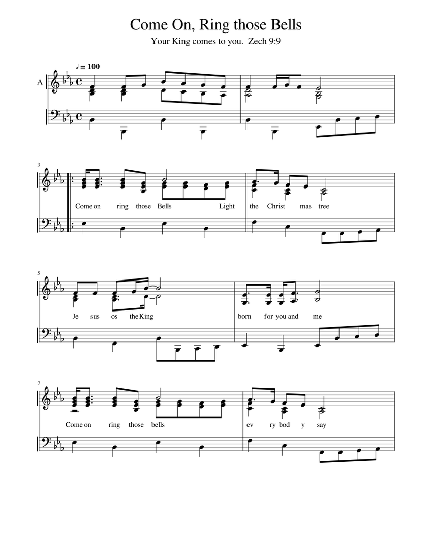 Come On, Ring those Bells Sheet music for Drum group (Solo)