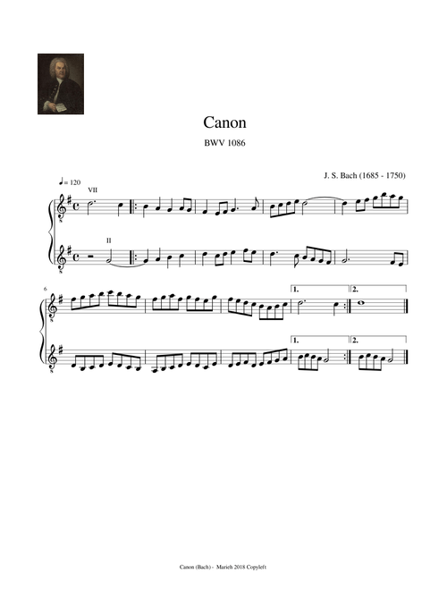 Canon BWV 1086 - J. S. Bach (1685 - 1750)