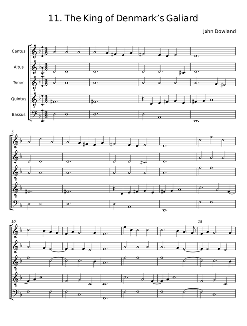The King of Denmark s Galiard - John Dowland