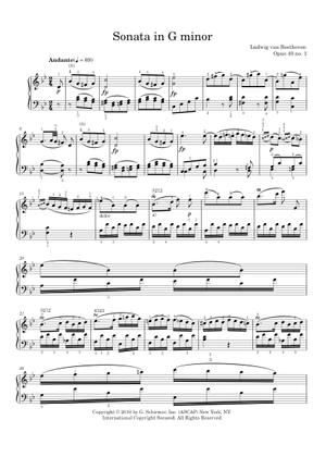 Klaviersonate No. 19 in G minor, Op. 49 No. 1, I. Andante – Ludwig