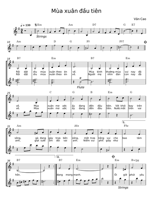 Mùa xuân đầu tiên – Văn Cao