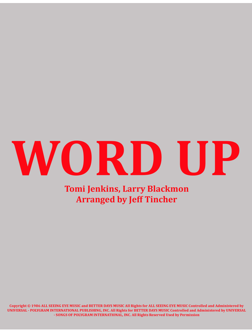 Word Up (Arr. Jeff Tincher) - Cameo (Piano-Vocal-Guitar (Piano Accompaniment))