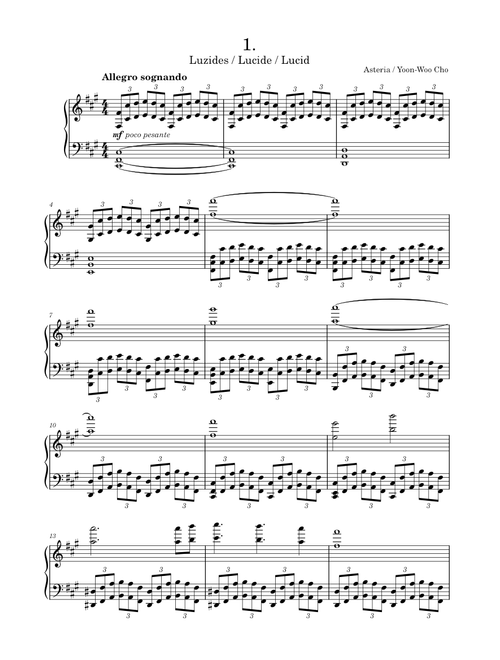 Transcendental Etude No. 1 'Lucid'